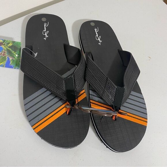 Panama Jack Black & Orange Sandal, Flip Flop, Size XXL Extra Extra Large, 13 - Picture 1 of 7